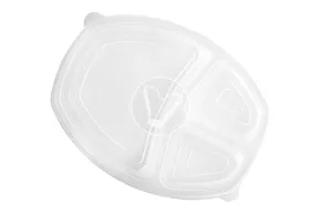 Lid for SpK-257 with three sections, 257*202*35 mm, transparent, StirolPlast