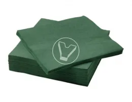 Napkins 33*33 cm green, 1 layer, 300 pcs/pack