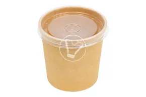 Пластиковая крышка для бумажных супниц EcoSoup 500 мл, прозрачная, d 97 мм, Verde Vita