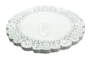 Салфетка с ажурным краем, круглая, d 360 мм, белая, 250 шт/уп, Deco