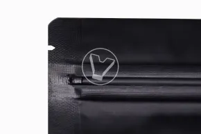 Metallic pouch bag with zip lock, 80*120 mm (35+35), 140 microns, black, matte