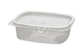 Container RKS-500, 500 ml, 145*110*60 mm, for salads, transparent