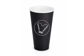 Paper cup 400 ml, black, d 90 mm