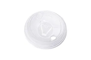 Plastic cup flat lid type A, transparent, without plug, d-90