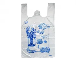 Produce plastic bag with handle "Fish", 40 pcs/pack, 300*500 mm
