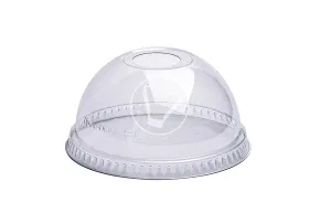 Plastic cup dome lid, with hole