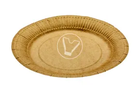 Flat paper plate, Kraft, diameter 230 mm, Kraft