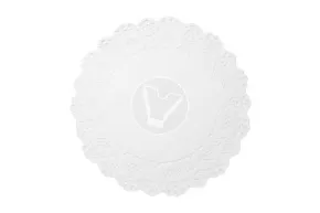 Paper lace doilies, round, d 240 mm, white, 250 pcs/pack