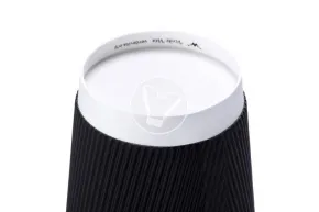 Glass 400 ml, double-layer, corrugated for hot, black