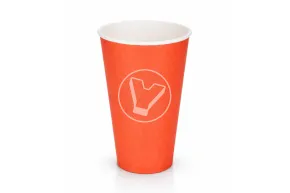 Paper cup 400 ml, red, d 90 mm
