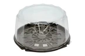 Cake container, brown, T-235/2, diameter 235 mm