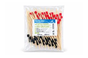 Bamboo skewer "Rectangle crystal", red and black, 12cm