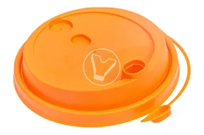 Lid with plug, orange matte, d 90 mm