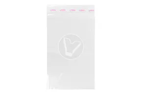 Transparent bag with adhesive tape, 10*15 cm, 25 microns